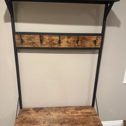 Coat Rack W/ Shoe Storage 