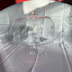 Crystal Domed Cake Plate 