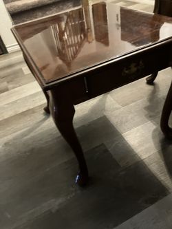 Vintage Cherry Wood End Tables 