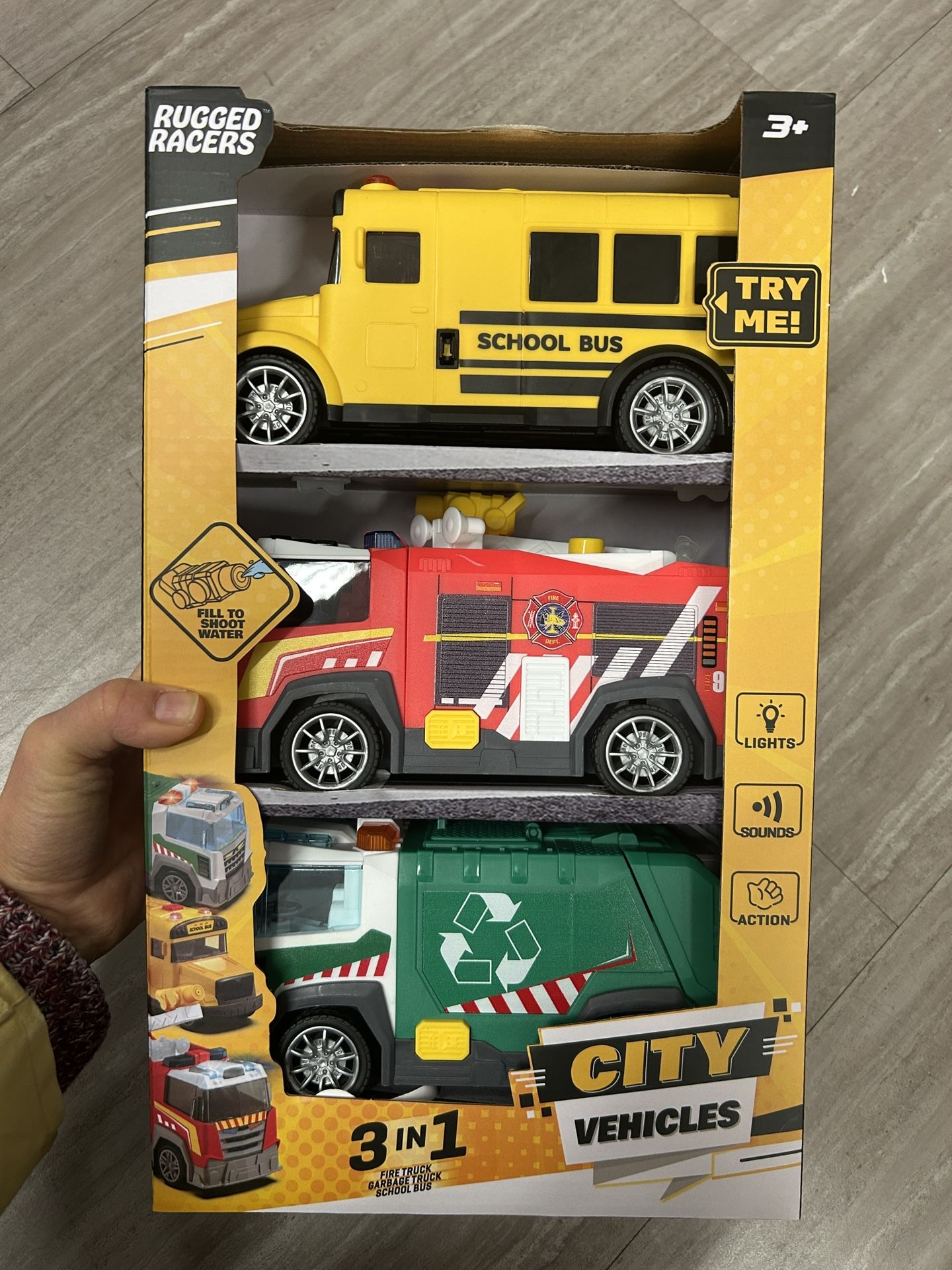 NWT City Vehicles 3-in-1 Toy Set