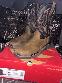 MENS WOLVERINE RANCH STEEL TOE BOOTS