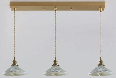 Gold Color Ceiling Light Base For Three Lights 20”