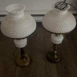 Milk Glass Lamps 