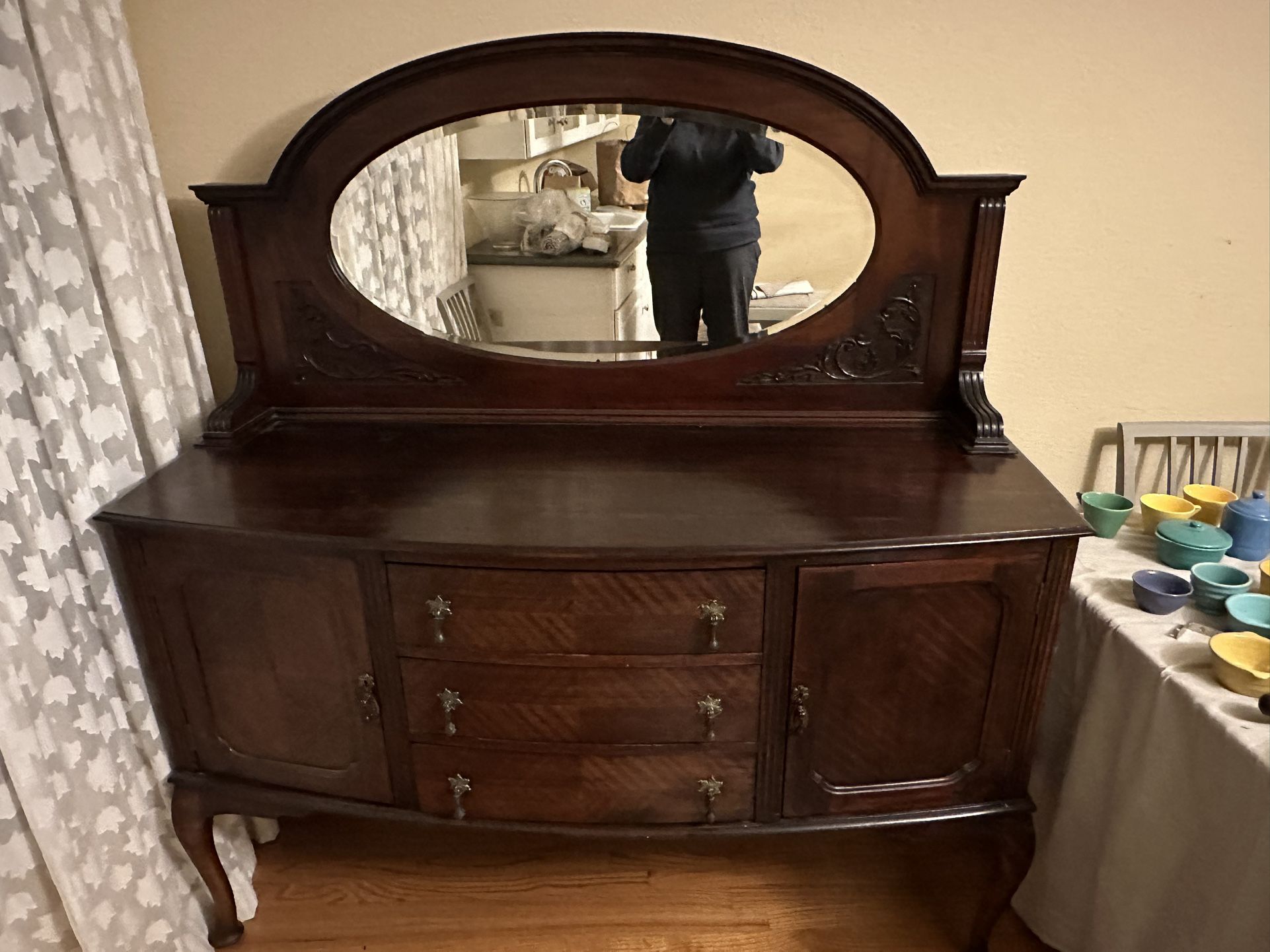 Vintage Flamed Maple Sideboard