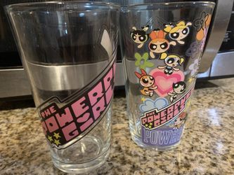 PowerPuff Girls Glass Cups $5 For Both