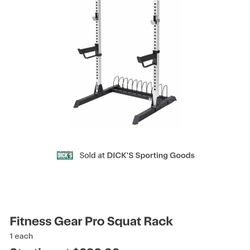 Fitness Gear Pro Series Squat Rack 
