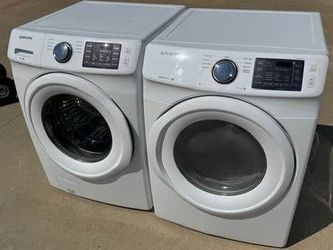 Front load Samsung washer and front load Samsung dryer electric  high efficiency working perfectly extra for delivery same day delivery and installati