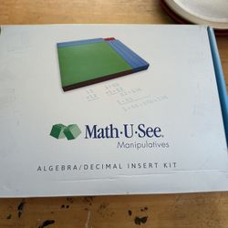 Math Manipulatives Algebra/Decimal Insert Kit Homeschool Math U See