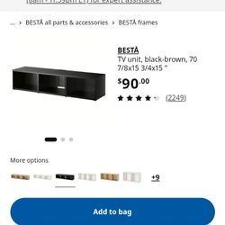 Ikea Besta TV stand black
