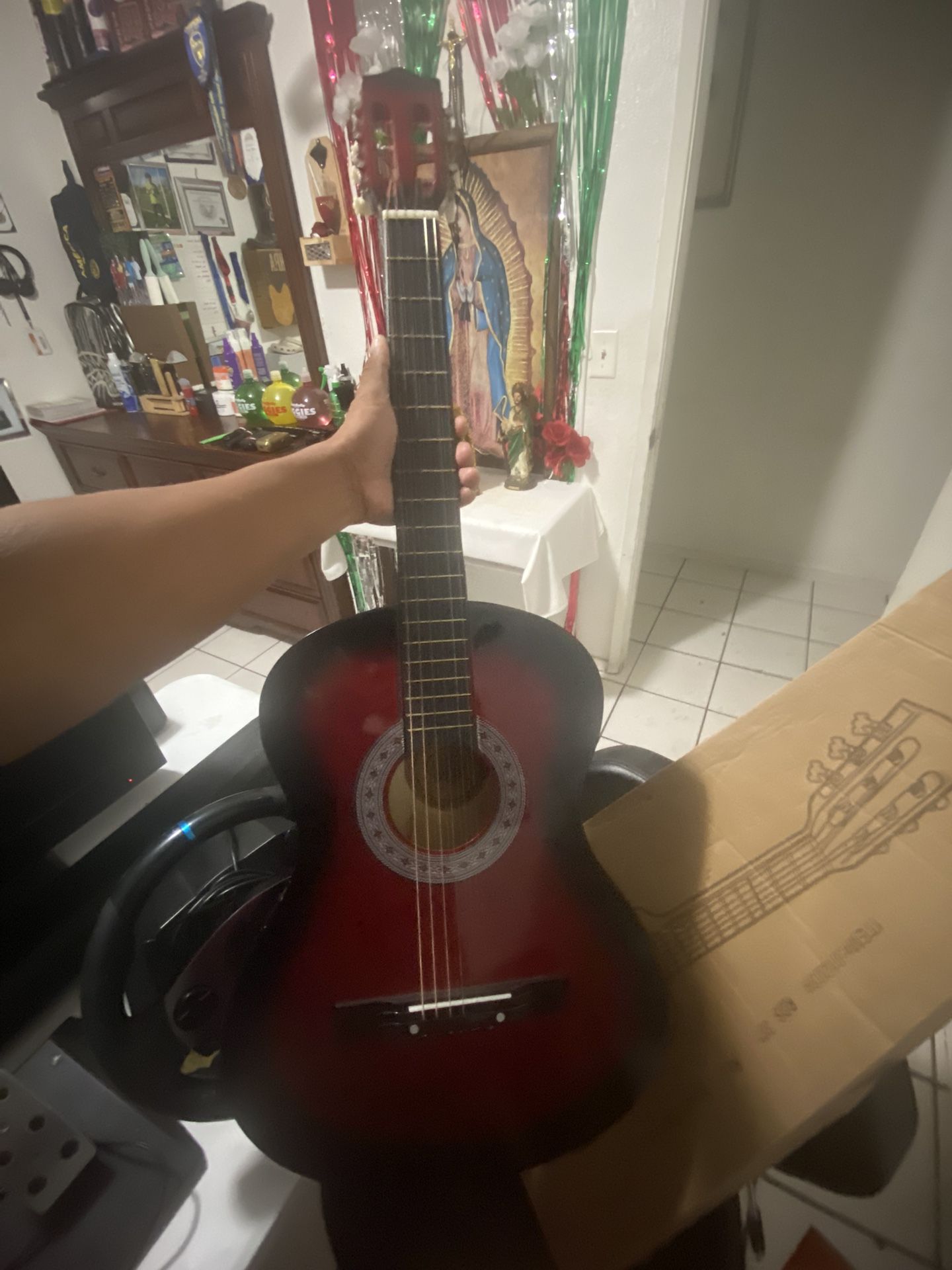 6 String Red Guitar