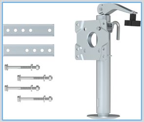 Swivel Bolt-on Trailer Jack, Trailer Jack Stand, 10" Vertical Movement, Mounting Hardware Included, 10