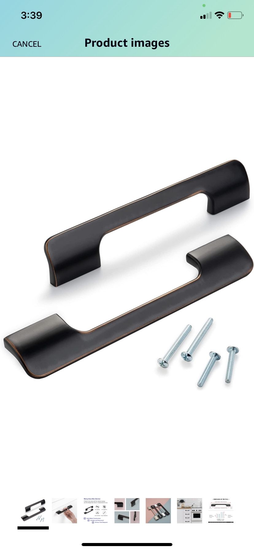 Pack of 10, 6-1/4 Inch, Oil Rubbed Bronze Kitchen Cabinet Handles | ASKANO AP108 | Modern Cabinet Pulls, Solid Furniture Hardware for Cabinet Door, Dr