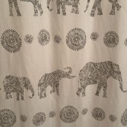 Elephant Shower Curtain & Bathroom Bath Rugs