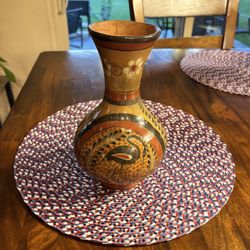 Vintage Folk Art Mexican Pottery Handmade/Painted