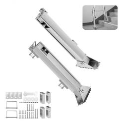 Ladder Levler, 11.4 inch Expansion Length Steel Ladder Leveling Tool, Quick Release Pitch Hopper, Stair Ladder Stabilizer Easy to Use,Extension Ladder