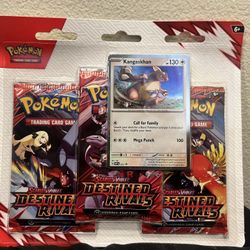 Pokémon Destined Rivals 3 Pack Blister (Kangaskhan)