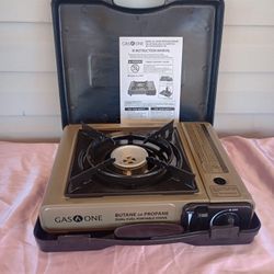 Gas One GS-3400P Propane or Butane Dual Fuel Portable Camping Stove w/Carry Case