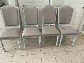 Set of 4 Upholstered Dining Chairs