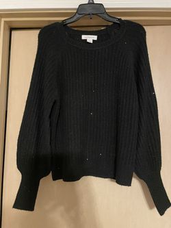 New with tags beautiful black sweater with sparkles. Size PM. Liz Claiborne brand.