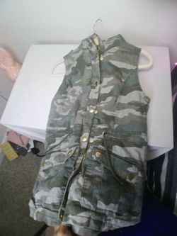 Y2K Camo Sherpa Utility Hooded Military Streetwear Women's Size S