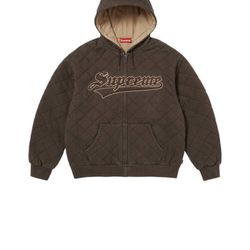 Supreme quilted zip up size m