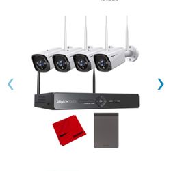 Wireless 4 Cam Security/W Nvr And Mon