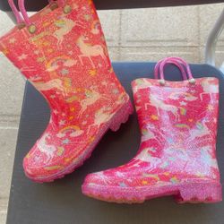 Only Worn Once Light Up Rain boots Size 9-10 Girls
