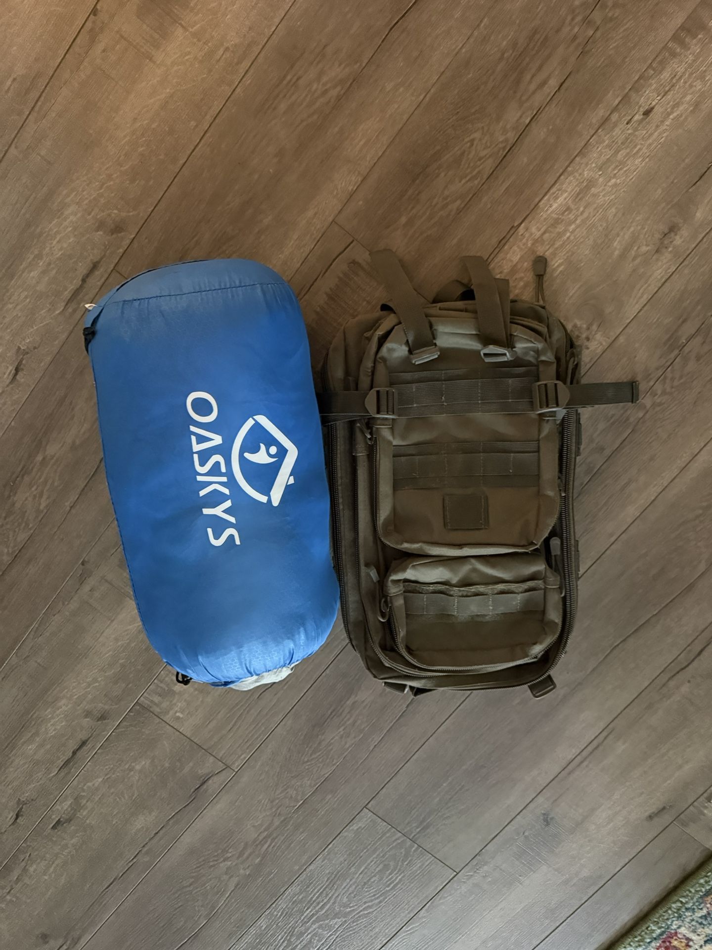 Hiking Backpack and Sleeping Bag
