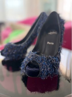 Christian Louboutin blue heels