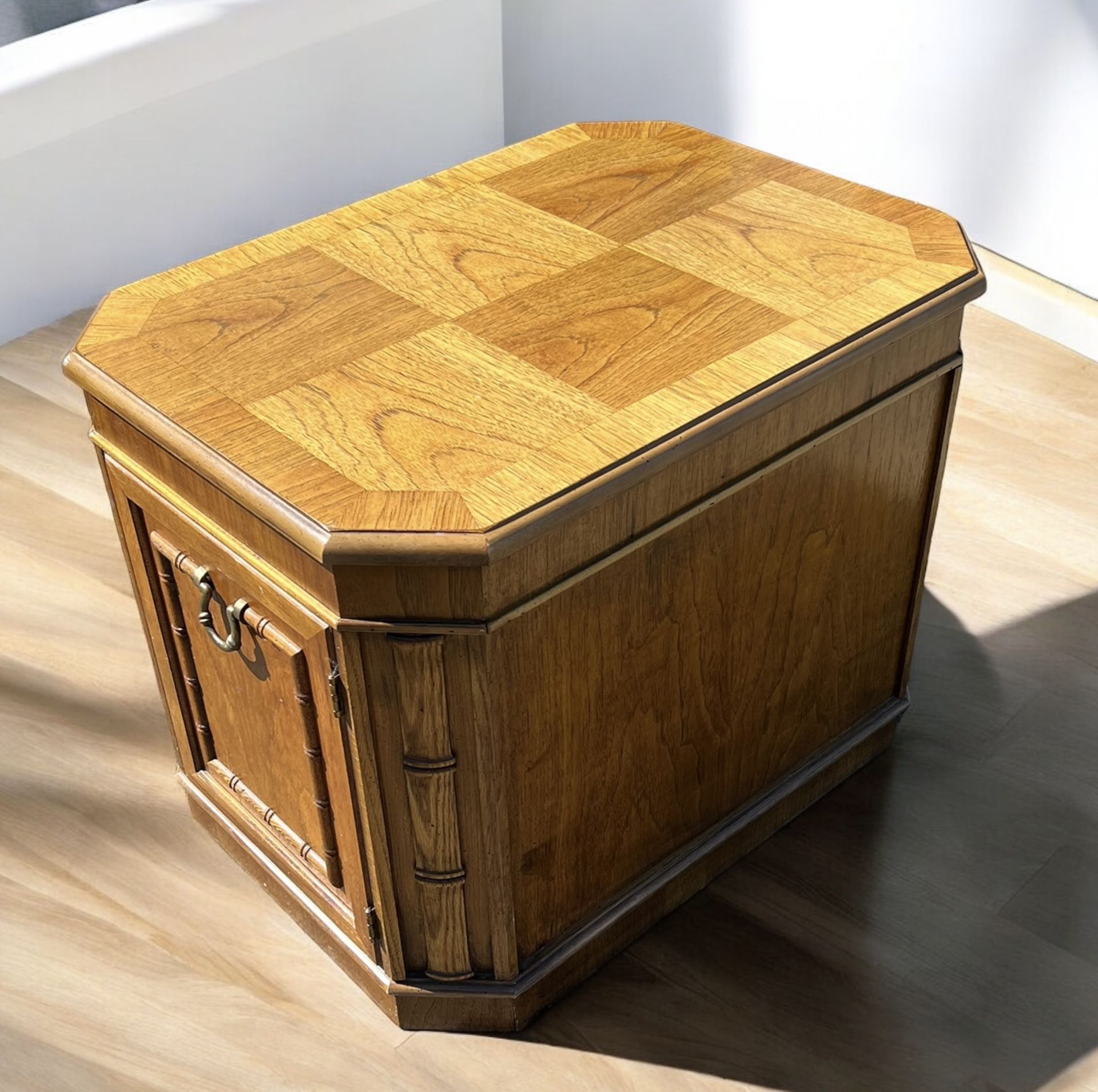 Antique End Table With Storage