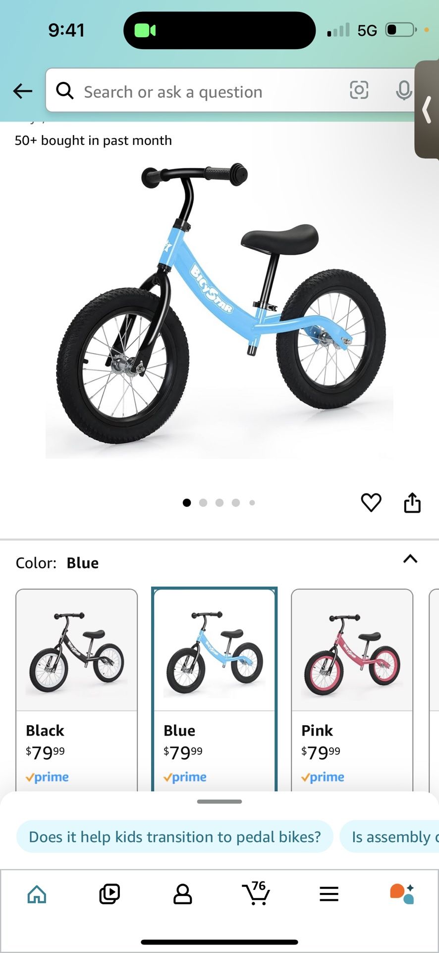 14 Inches Balance Bike