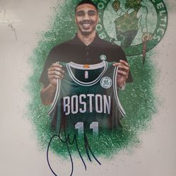 11x14 Jayson Tatum Rookie JSA Certified Autographed Color Print