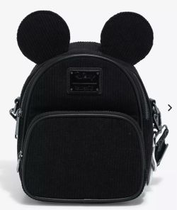 Loungefly Disney100 Mickey Mouse Corduroy Convertible Crossbody Bag