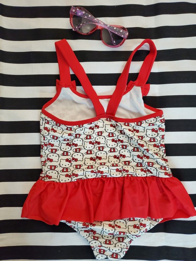 Little Girls Hello Kitty Swim Suit And Sunglasses for Sale in San