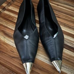 ANINE Bing Black Leather Flats 