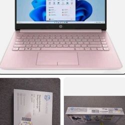 New Pink HP Laptop With Intel Processor N4120 Back 2 School Students