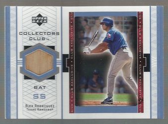 2002 Upper Deck Collectors Club Exclusive Bat Card - Alex