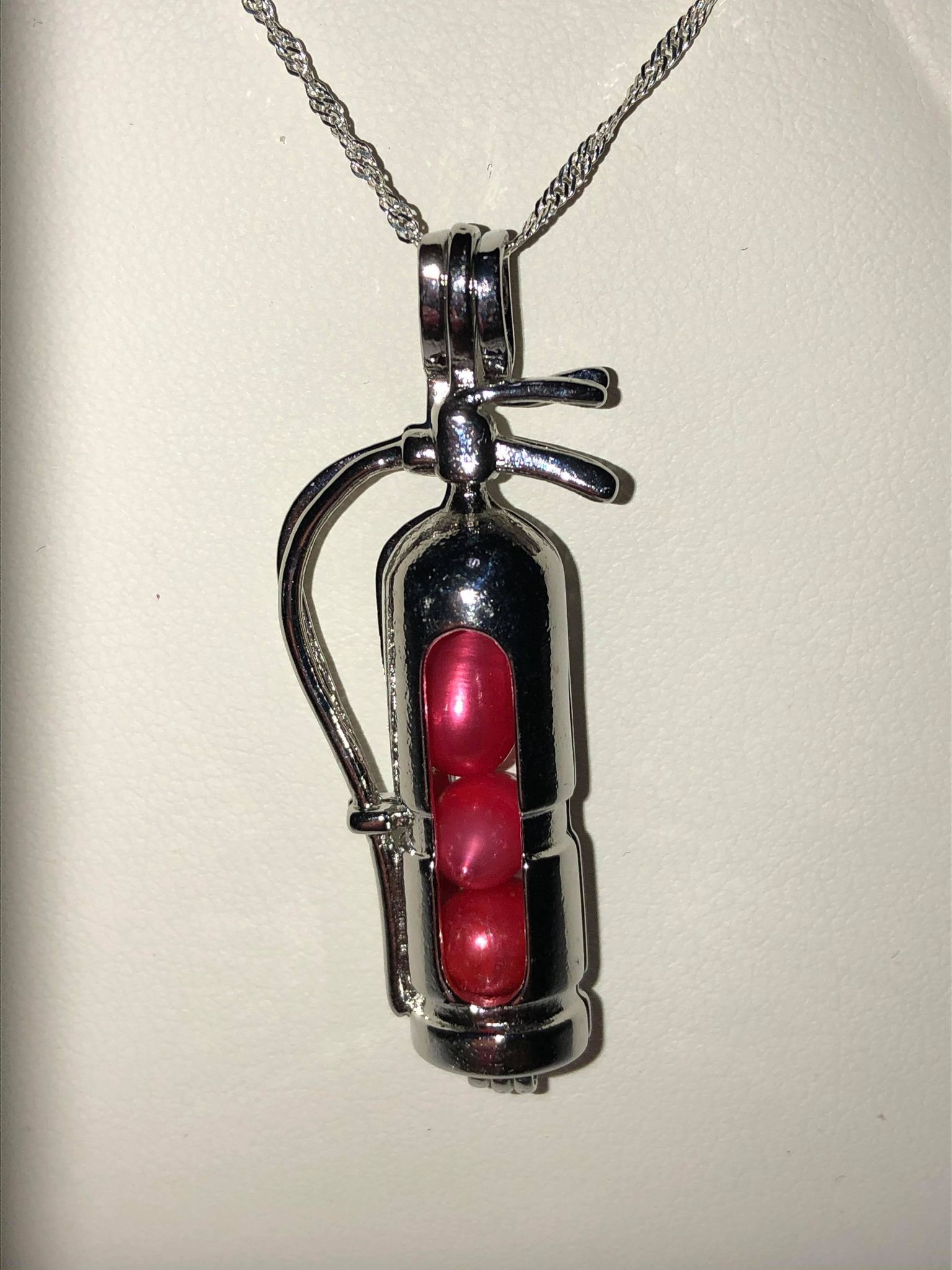 NEW Silver Plated Charms with pearl with 20 inch Sterling Silver chain . Check out my other Pearl charm necklaces