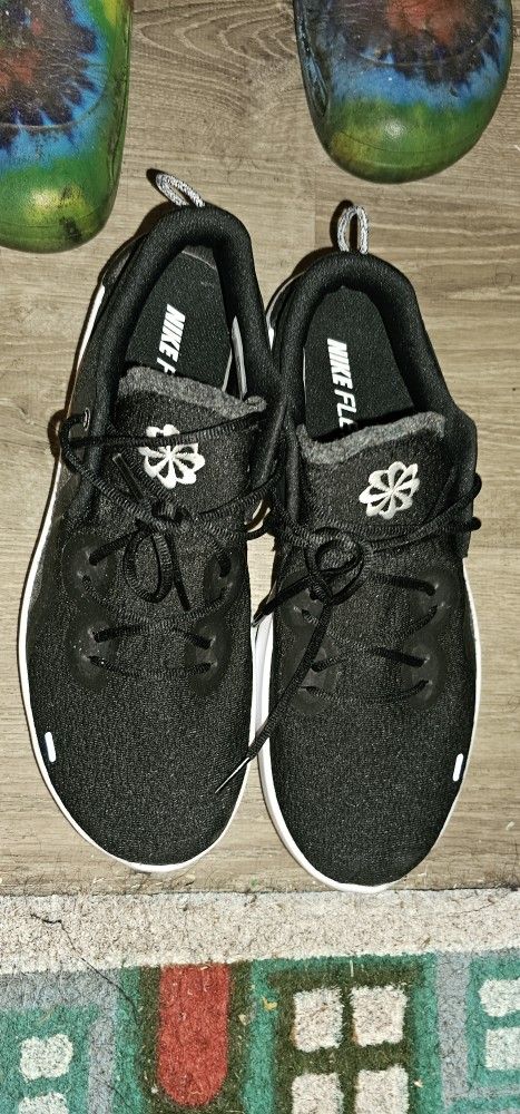 Nike Flex Run 2021 Black White Workout Running Shoes