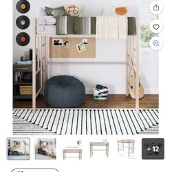 Pink Zone Loft Twin Bunk Bed