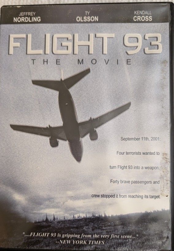 Flight 93, The Movie 9/11, True Story, Video, DVD (Mint) 90 Min 2006 Formated For Region One. details the heartbreaking true story of the heroic passe