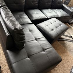 Sectional + Storage Ottoman