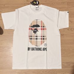 bape tee x burberry 