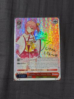 Signed Sakura Miko SP Foil Weiss Schwarz HOL/W91-E081SP Hololive