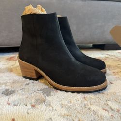Patina Ankle Bootie Shadow Black Sz 7 1/2 New