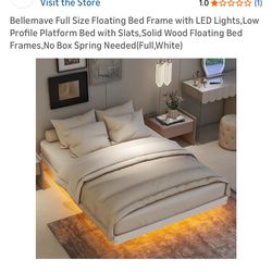 Full floating bed frame and mattress
