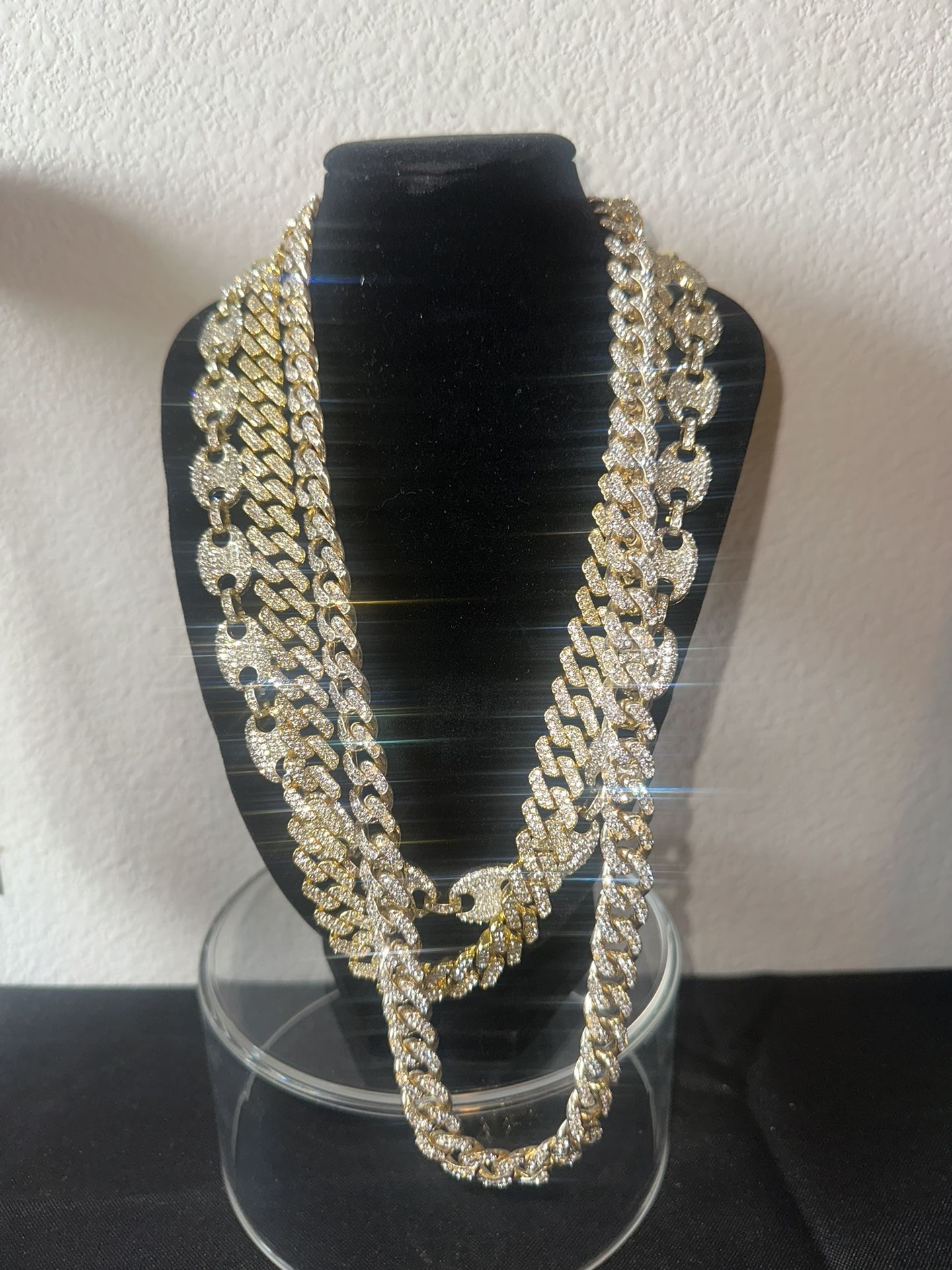 Iced Out Gold Plated Chains 18” - 24” (Taking Offers/Sold Separately or as Bundle Deals) 
