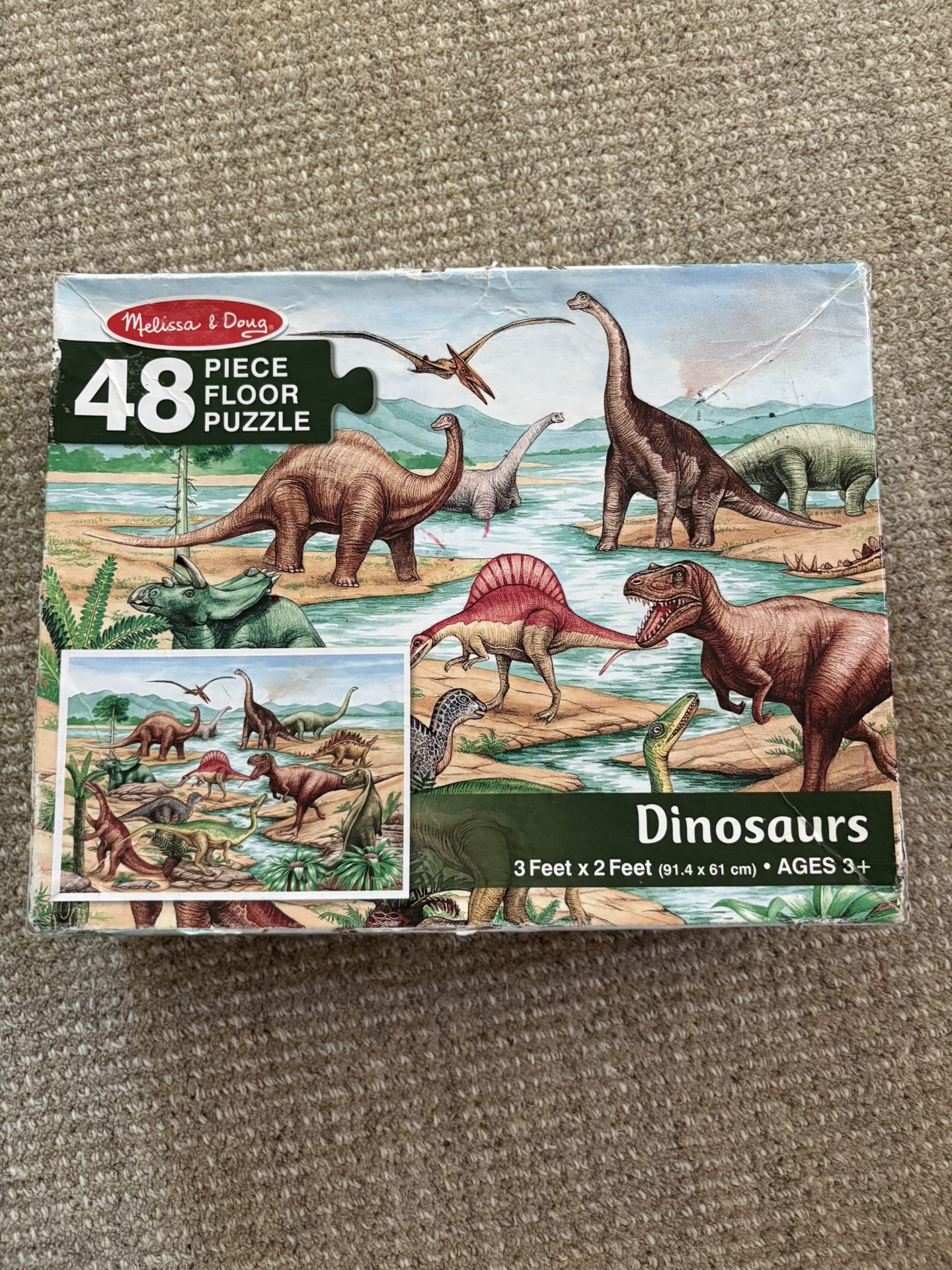 Melissa & Doug -Dinosaurs Floor Puzzle (48 pc)