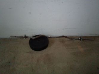 Adjustable curl bar weights