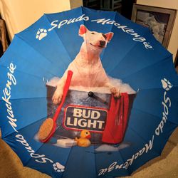 Rare 1987 Spuds Mackenzie Bud Light Umbrella 